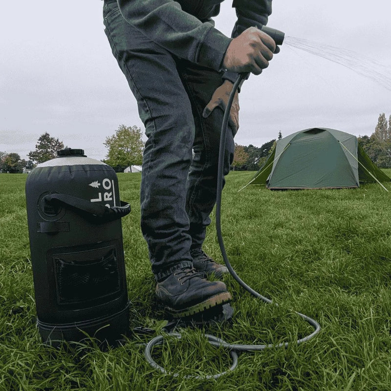 Olpro 11L Camping Off-Grid Shower Bag - Portable Foot Pump System