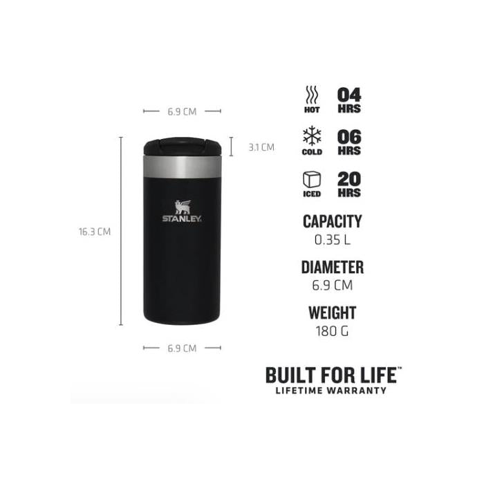 Stanley AeroLight Transit Mug 0.35L Black Metallic Stanley - UK Camping And Leisure
