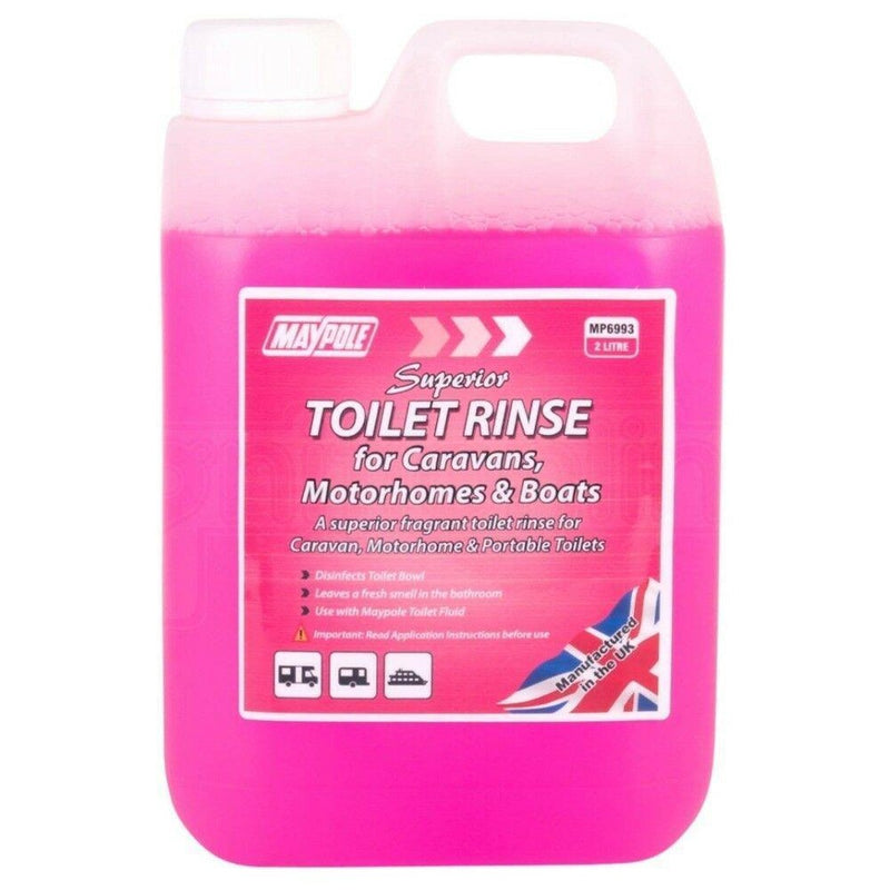 Eco Friendly Portable Toilet Pink Chemical Rinse 2 Litre Maypole - UK Camping And Leisure