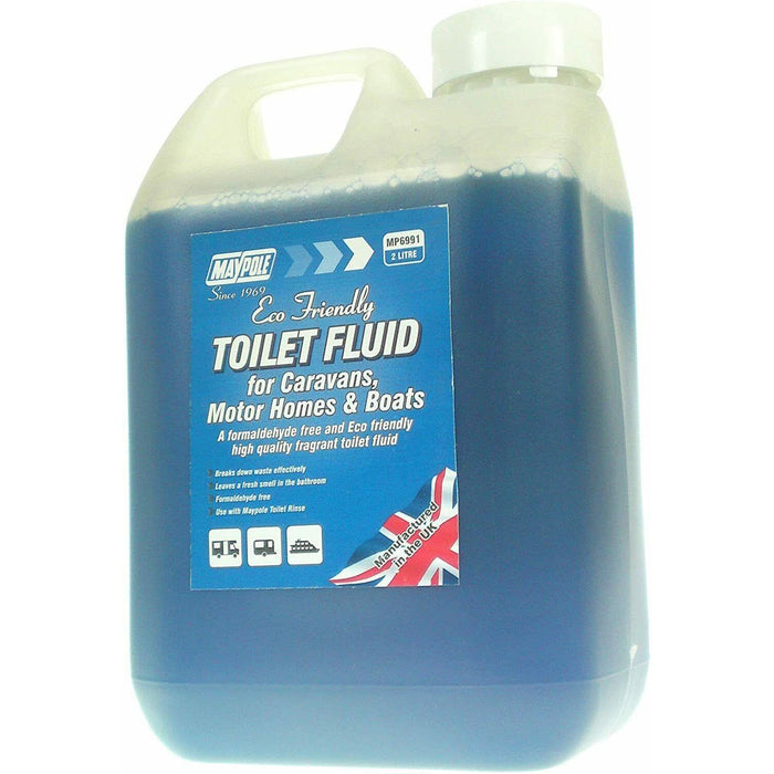 Eco Friendly Toilet Blue Chemical Fluid 2 Litre Maypole - UK Camping And Leisure