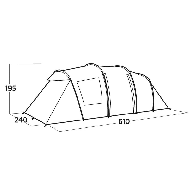 Easy Camp Leka Twin 6 Pole Tent Green 6 Person Easy Camp - UK Camping And Leisure