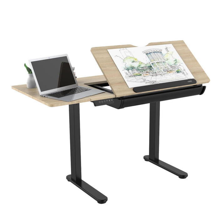 Dellonda Single Motor Ultra-Quiet Electric Adjustable Drawing Table Dellonda - UK Camping And Leisure