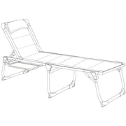 Quest Naples Pro Lounge bed with side table Quest - UK Camping And Leisure