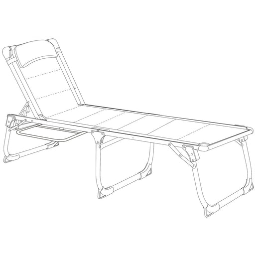 Quest Naples Pro Lounge bed with side table Quest - UK Camping And Leisure