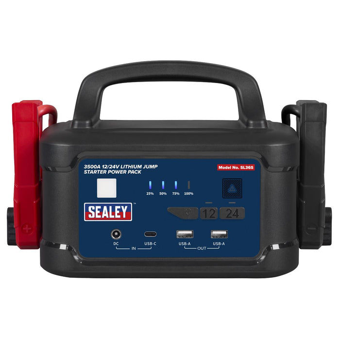 Sealey 3500A 12/24V Lithium Jump Starter Power Pack SL36S Sealey - UK Camping And Leisure