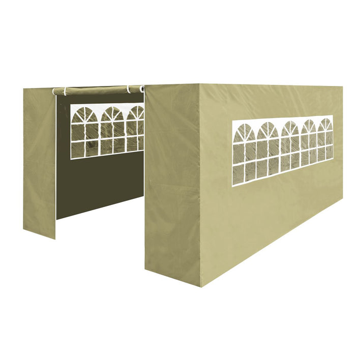 Dellonda Side Walls/Doors/Windows for Gazebo/Marquee Fits 3 x 4.5m Models Beige Dellonda - UK Camping And Leisure