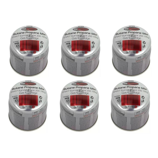 6x Go System Pierceable Butane Propane Gas Cartridge Fishing Camping 190g Go System - UK Camping And Leisure