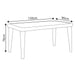 Dellonda  Dining Tables with Tempered Glass Top 150 x 90 x 76cm - Ivory White Dellonda - UK Camping And Leisure