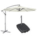 Dellonda Banana Parasol with Cover & Base 3m - Cream DG271 Dellonda - UK Camping And Leisure