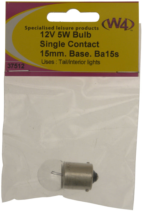 W4 Tail Bulb 5W 12V 37512 W4 - UK Camping And Leisure