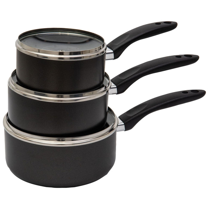 3 Piece non-stick pan set K0068 Quest - UK Camping And Leisure