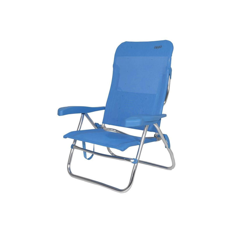 Crespo Beach Chair AL/223 Blue Crespo - UK Camping And Leisure
