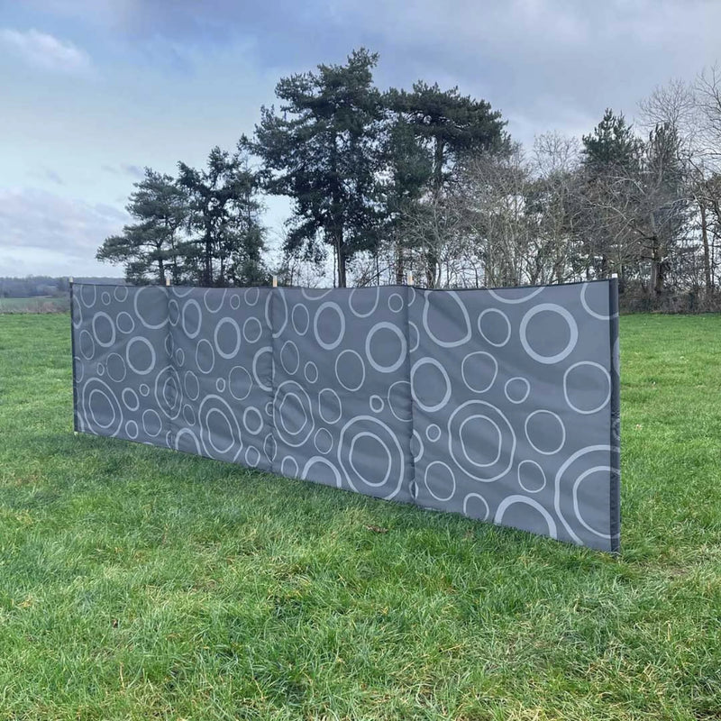 Olpro Dark Moon Folding Wooden Windbreak 5 Pole 480cm