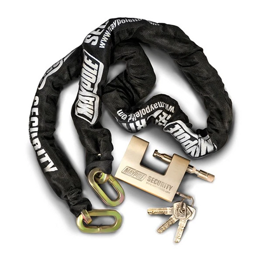 Maypole 9048 Security Chain Single 1.5m 10mm 4 Keys Padlock Heavy Duty