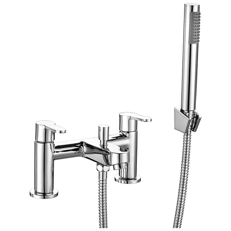 AG Felsham Twin Lever Style Bath Shower Mixer Tap Chrome AG - UK Camping And Leisure