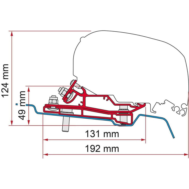 Fiamma F80s Bracket Kit for Ford Transit H3-L3 RHD Vehicles Fiamma - UK Camping And Leisure