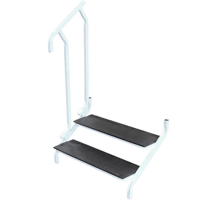 Bolt On 2 Tread Step White 31-1/2" Wide AG - UK Camping And Leisure