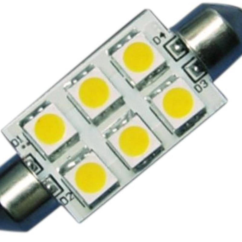 6 LED Festoon Bulb 42mm for Navigation Lights Warm White