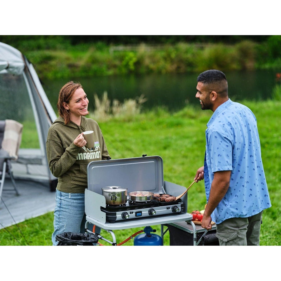 Campingaz Camping Kitchen 2 Multi-Cook Double Burner Portable Camping Gas Stove and Side Grill Campingaz - UK Camping And Leisure