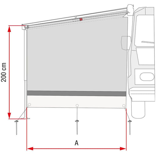 Fiamma Sun View Side for F45/F70/F65/F80 Side Sun Shade Fiamma - UK Camping And Leisure