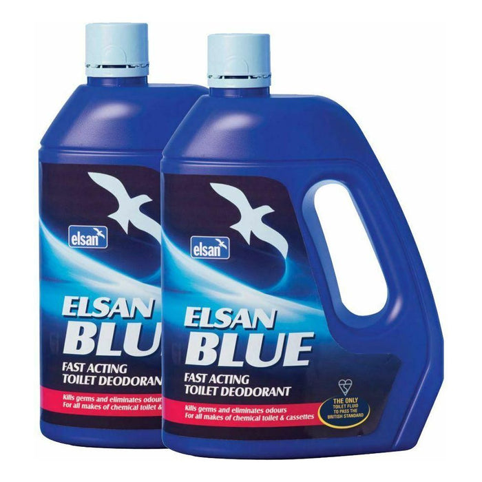 Elsan 2L Twin Pack Blue Toilet Chemical Fluid Elsan - UK Camping And Leisure