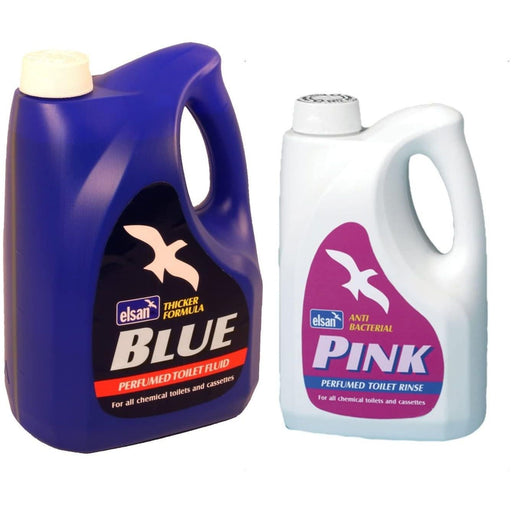 Elsan Blue 4L & Pink 2L Toilet Fluid Chemical UK Camping And Leisure