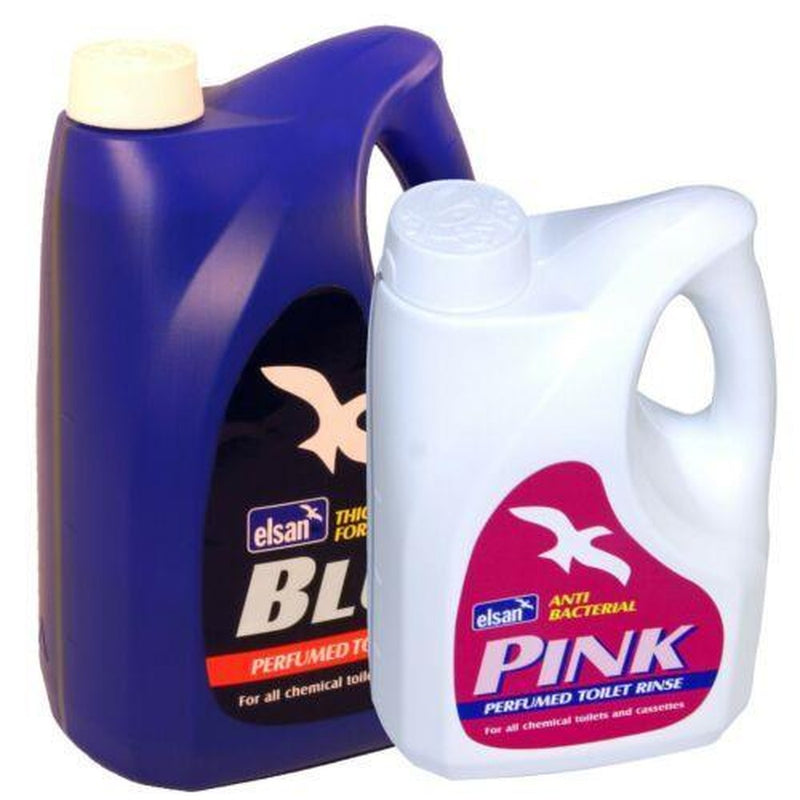 Elsan Blue 4L & Pink 2L Toilet Fluid Chemical Elsan - UK Camping And Leisure