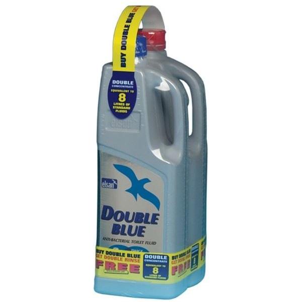Elsan Blue & Pink Twin Pack 2L Toilet Fluid Cleaner UK Camping And Leisure
