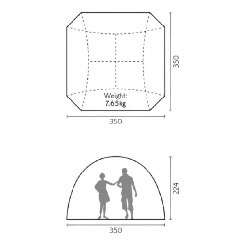 Event Shelter Royal Leisure 3.5X3.5X2.3M Outdoors Garden Gazebo Camping Festival Royal - UK Camping And Leisure