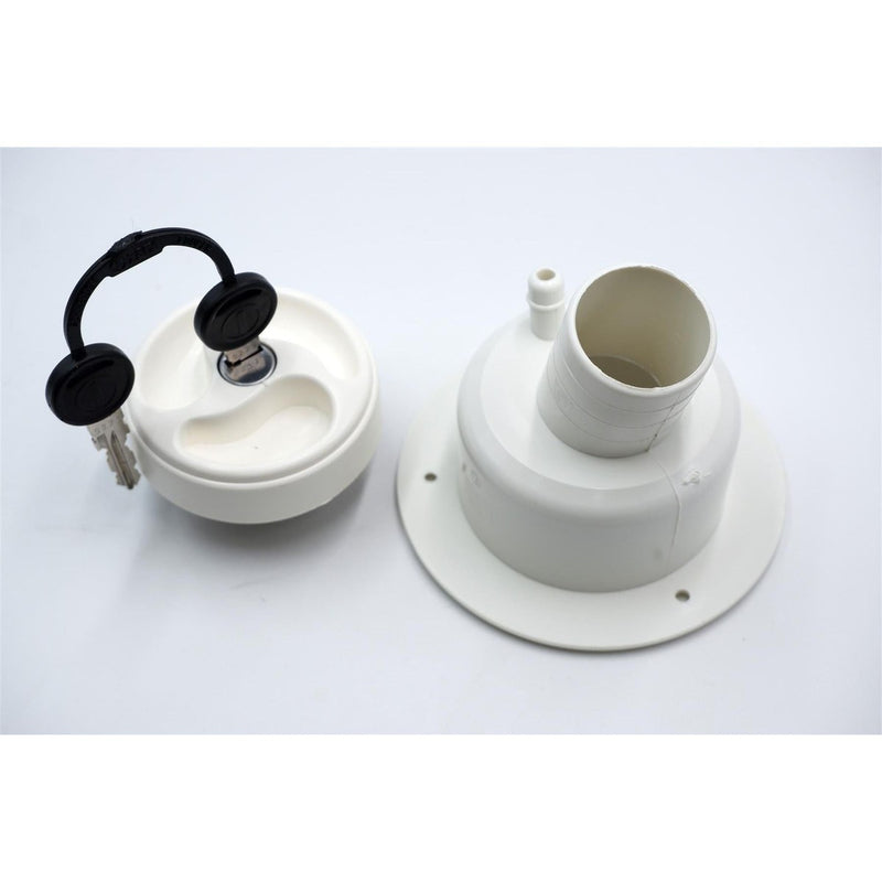 External Water Inlet Hatch 40mm w/ Locking Filler Cap Motorhome Caravan Boat VW Crusader - UK Camping And Leisure