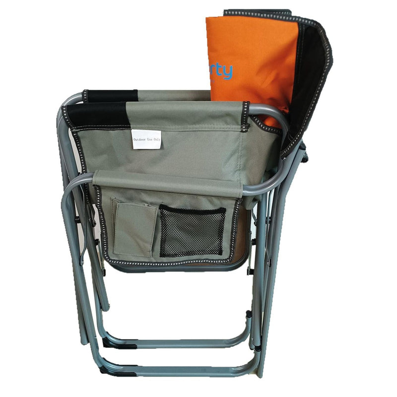 Liberty Orange Directors Chair with Side Table Camping Caravan Liberty - UK Camping And Leisure