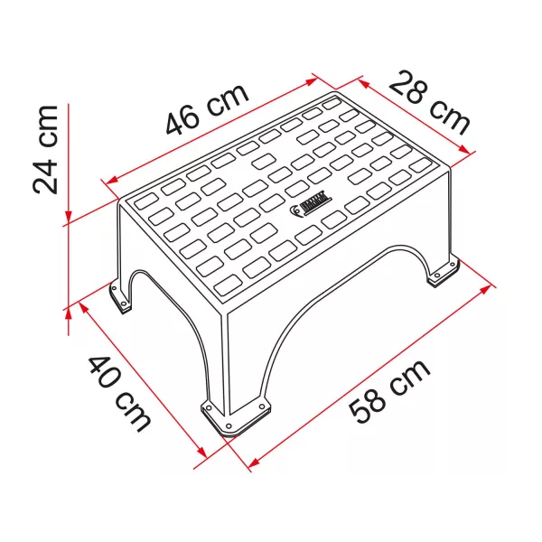 Fiamma Step Magnum Platinum - Heavy-Duty Step for Caravans/Motorhomes