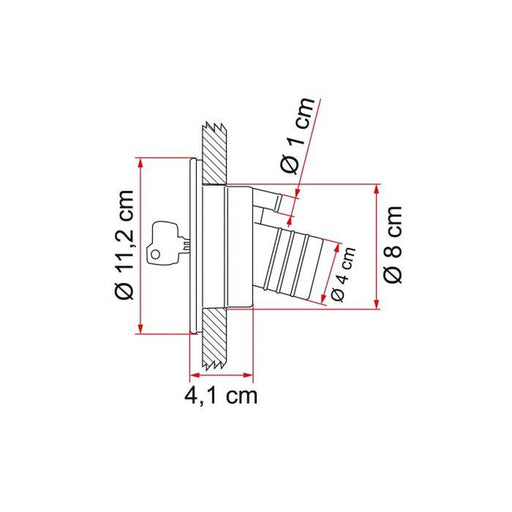 Fiamma Water Filler Cap Assembly Black - Image 2 of 2 | UK Camping and Leisure