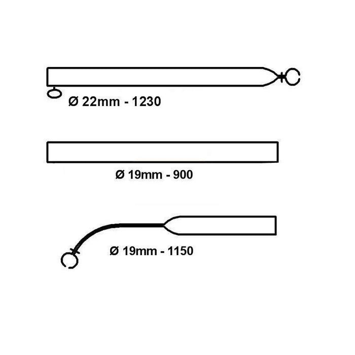Caravan Awning Curved Roof Raiser Steel Pole - Standard Length - Size 14-16 Camptech - UK Camping And Leisure