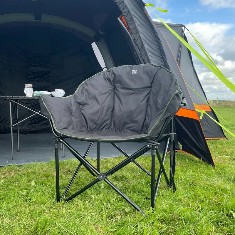 Olpro Olympus XL Camping Chair Black & Green 130kg Capacity