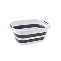 Via Mondo Folding Laundry Basket 26L White/Grey