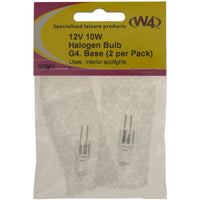 MDS1203 W4 12V 10W G4 Halogen bulb 2 pack 37563