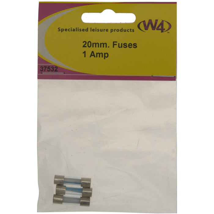 W4 Fuse 1A 20Mm X 5Mm (3) 37532 W4 - UK Camping And Leisure