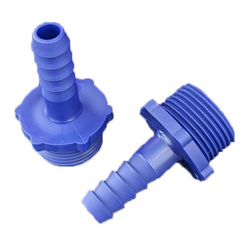 Straight Connector 10Mm 3/4 Bsp Blue C/W Nut & Washer 1447605 UK Camping And Leisure - UK Camping And Leisure