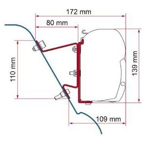 Fiamma F45 Adapter Mercedes Westfalia & Vw Crafter 98655-591 Fiamma - UK Camping And Leisure