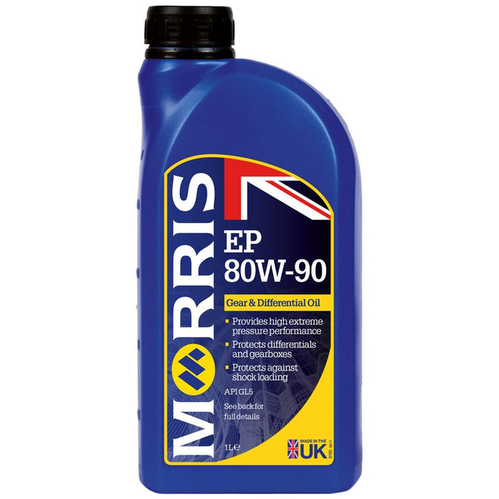 Morris EP80W 90 Gear Oil 1L Extreme Pressure Gear Oil for Manual Transmission Morris - UK Camping And Leisure