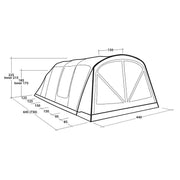 Outwell Charleston 7 Air TC 7 Berth Five Room Tunnel Tent - View 21