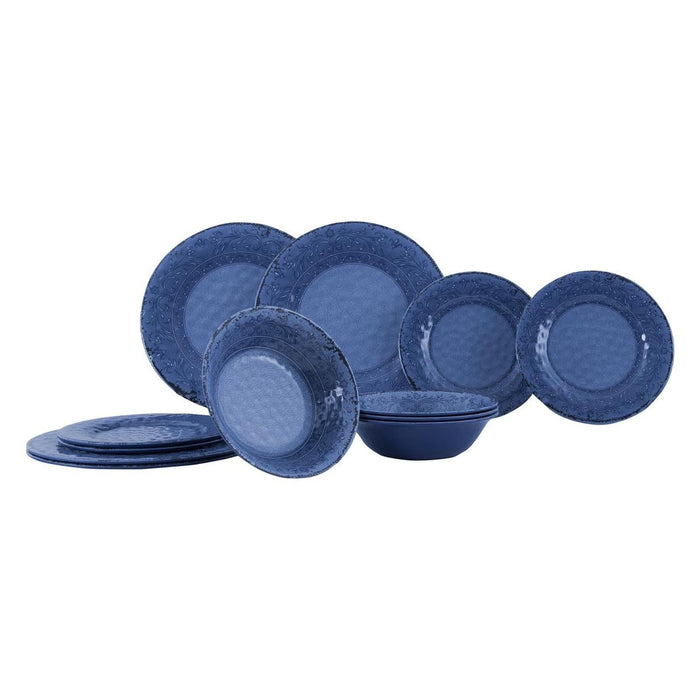 Gimex Stone Line Tableware Azure 12 Pieces Gimex - UK Camping And Leisure
