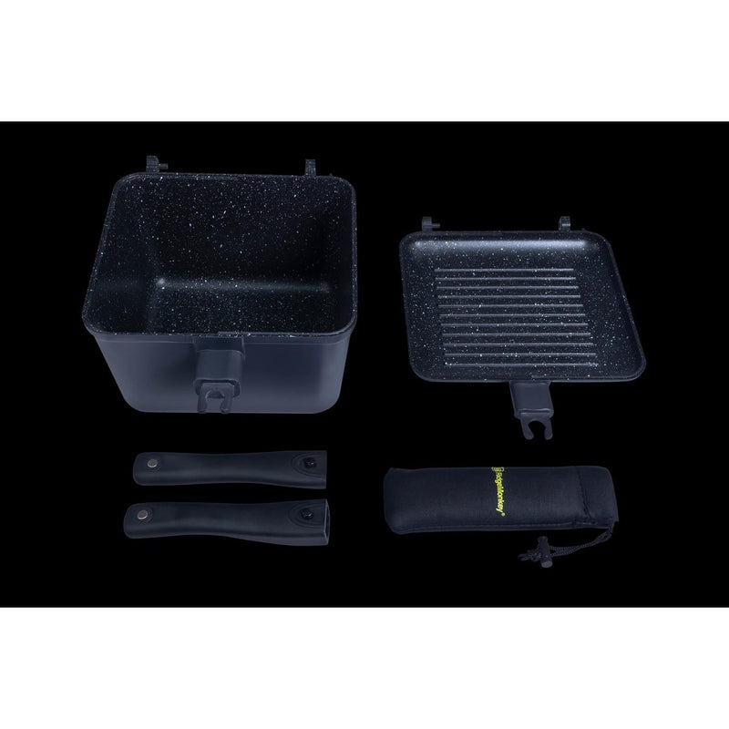Ridgemonkey XL Connect Deep Pan & Griddle Granite Edition Fishing Camping Cook RidgeMonkey - UK Camping And Leisure
