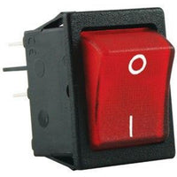 W4 250V Double Pole Rockeron/Off Illuminated Red 37209