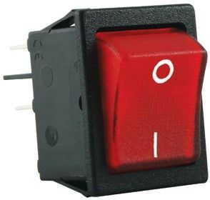 W4 250V Double Pole Rockeron/Off Illuminated Red 37209 W4 - UK Camping And Leisure