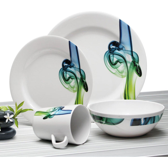 Reimo Lucca 16 Piece Melamine Set Primavera 91711 Camp 4 - UK Camping And Leisure