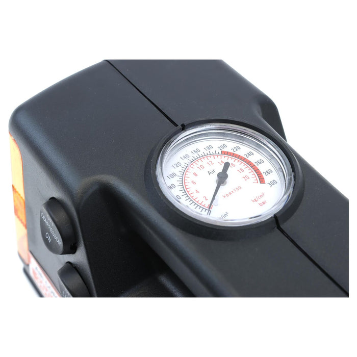 Streetwize Tyre Inflator - 12V - Compressor With Gauge & Light - 0-260 PSI Streetwize - UK Camping And Leisure