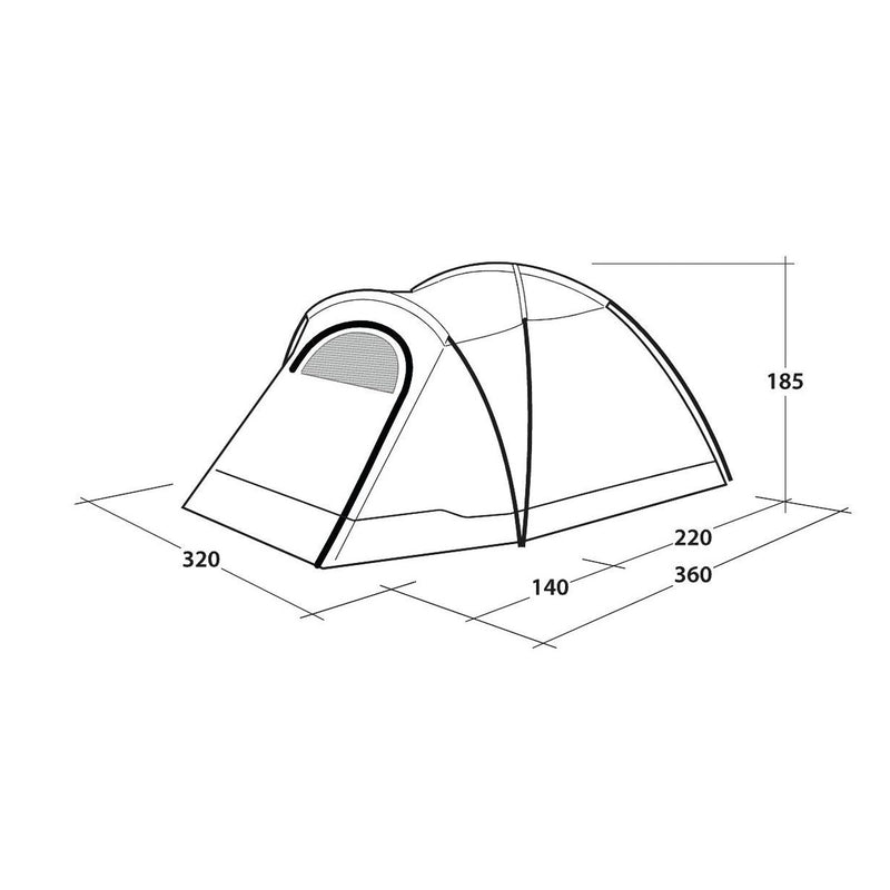 Outwell Cloud 5 Pole Tent Green 5 Person Outwell - UK Camping And Leisure