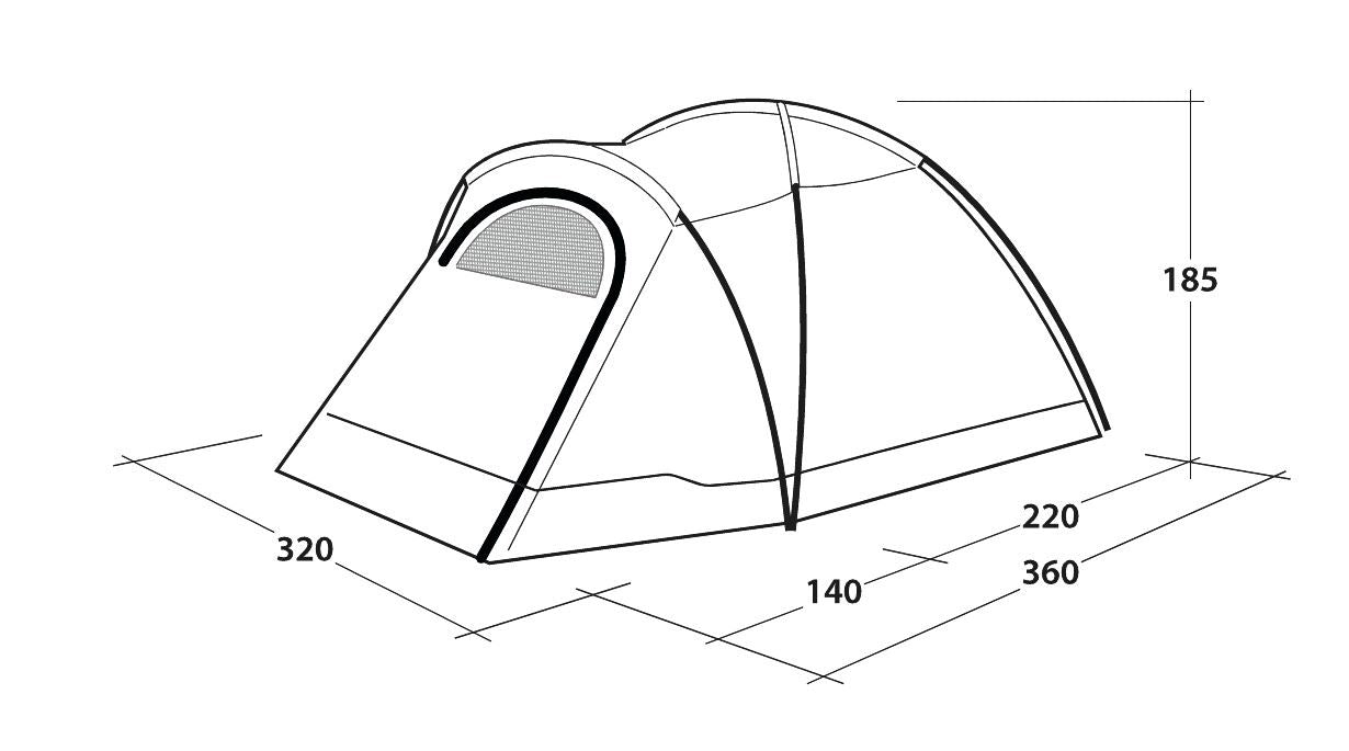 Outwell Cloud 5 Pole Tent Green 5 Person Outwell - UK Camping And Leisure